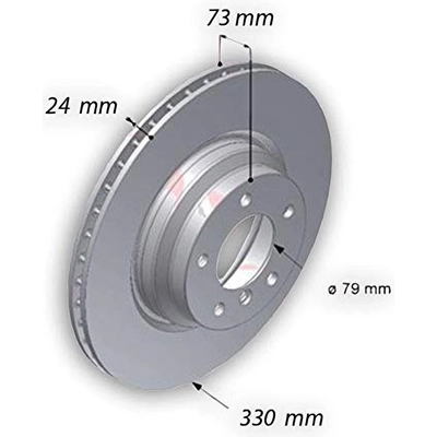 Disque de frein à disque avant (Pack of 2) by ZIMMERMANN - 150.3428.20 pa8