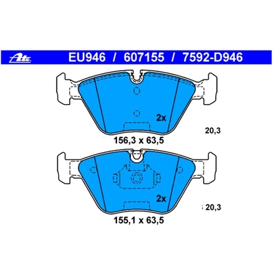 Front Disc Pads by ATE - 607155 pa5