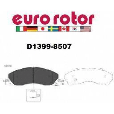 Front Disc Pads by EUROROTOR - XD1399H pa2