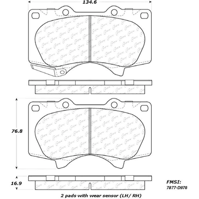 CENTRIC PARTS - 306.09760 - Front Disc Brake Pad Set pa8