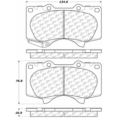 Front High Performance Pads by CENTRIC PARTS - 306.09761 pa2