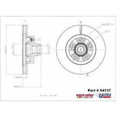 Front Hub And Rotor Assembly by EUROROTOR - 54137 pa3