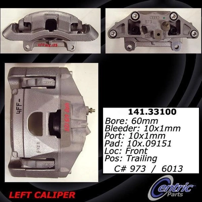 Front Left Rebuilt Caliper With Hardware by CENTRIC PARTS - 141.33100 pa11