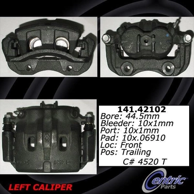 Front Left Rebuilt Caliper With Hardware by CENTRIC PARTS - 141.42102 pa11