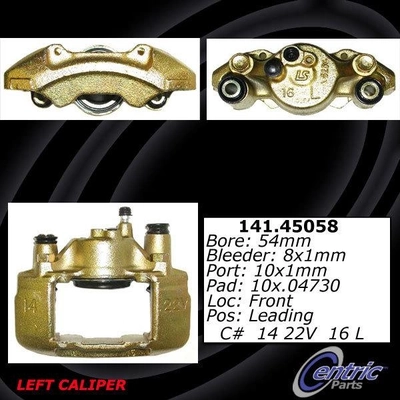 Front Left Rebuilt Caliper With Hardware by CENTRIC PARTS - 141.45058 pa3