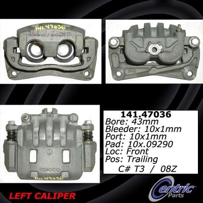 Front Left Rebuilt Caliper With Hardware by CENTRIC PARTS - 141.47036 pa12