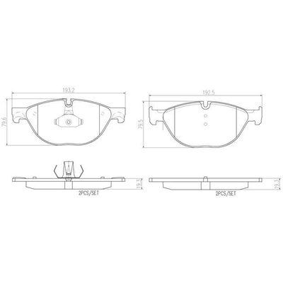 Plaquettes avant en céramique de qualité supérieure by BREMBO - P06076N pa9