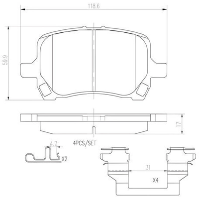 Plaquettes avant en céramique de qualité supérieure by BREMBO - P10014N pa5