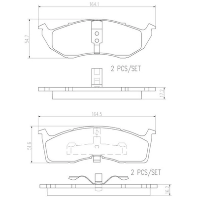 Plaquettes avant en céramique de qualité supérieure by BREMBO - P11038N pa2