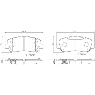 Plaquettes avant en céramique de qualité supérieure by BREMBO - P18032N pa2