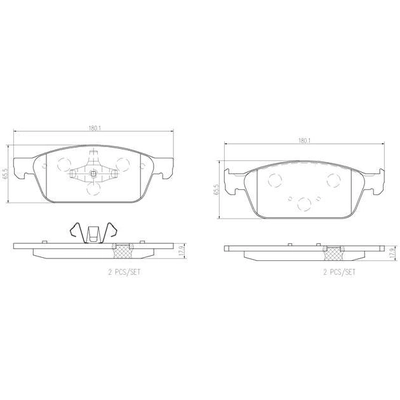 Plaquettes avant en céramique de qualité supérieure by BREMBO - P24157N pa6