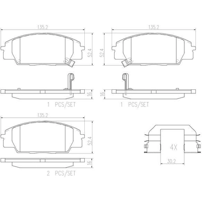 Plaquettes avant en céramique de qualité supérieure by BREMBO - P28032N pa6