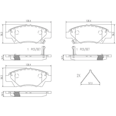 Plaquettes avant en céramique de qualité supérieure by BREMBO - P28050N pa6