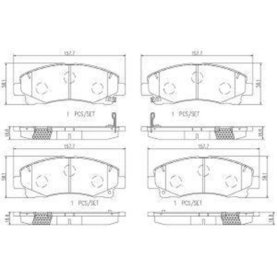 Front Premium Ceramic Pads by BREMBO - P28087N pa3