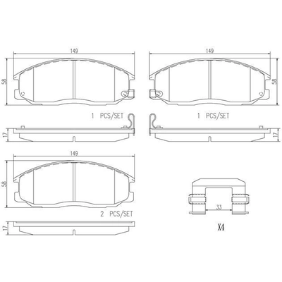 Plaquettes avant en céramique de qualité supérieure by BREMBO - P30013N pa6