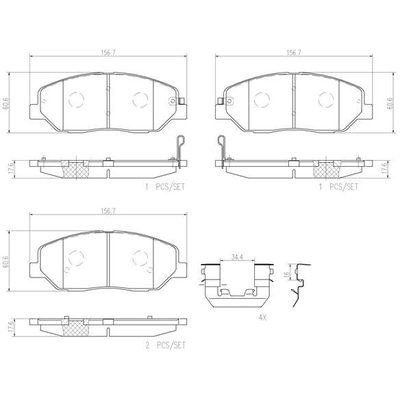 Plaquettes avant en céramique de qualité supérieure by BREMBO - P30036N pa2