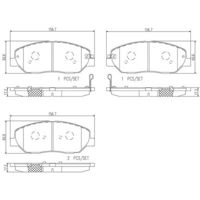 Front Premium Ceramic Pads by BREMBO - P30072N pa3