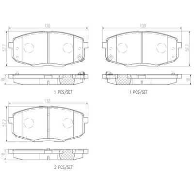 Front Premium Ceramic Pads by BREMBO - P30077N pa2