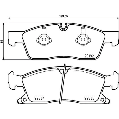 Front Premium Ceramic Pads by BREMBO - P37022N pa2