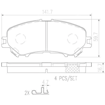 Plaquettes avant en céramique de qualité supérieure by BREMBO - P56099N pa6