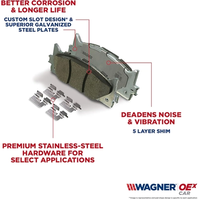 WAGNER - OEX1640 - OEX Disc Brake Pad Set pa4