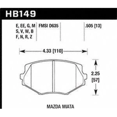 Front Premium Pads by HAWK PERFORMANCE - HB149G.505 pa2