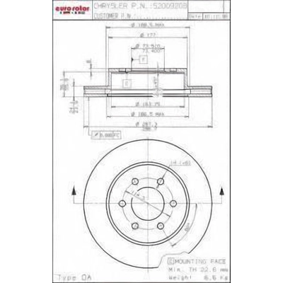 Front Premium Rotor by EUROROTOR - 53330 pa1