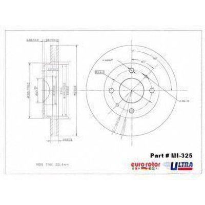 Front Premium Rotor by EUROROTOR - MI325 pa2