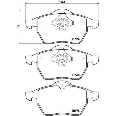 Front Premium Semi Metallic Pads by BREMBO - P85036 pa5