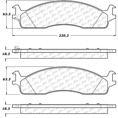 Plaquettes avant semi-métallique de qualité supérieur by CENTRIC PARTS - 300.09650 pa13