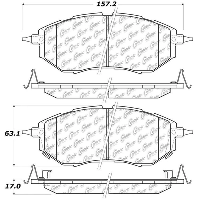 Front Premium Semi Metallic Pads by CENTRIC PARTS - 300.10780 pa1