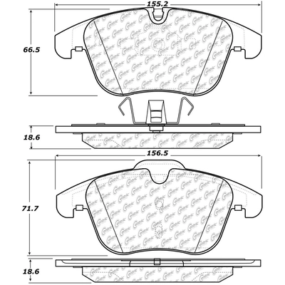 Front Premium Semi Metallic Pads by CENTRIC PARTS - 300.12410 pa5