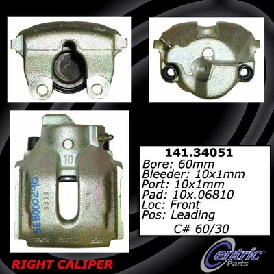 Front Right Rebuilt Caliper With Hardware by CENTRIC PARTS - 141.34051 pa5