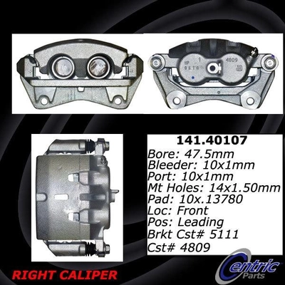 Étrier avant droit reconditionné avec matériel by CENTRIC PARTS - 141.40107 pa5