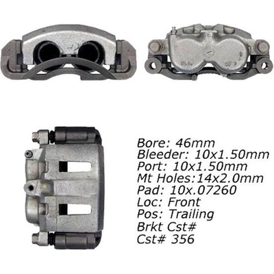 Front Right Rebuilt Caliper With Hardware by CENTRIC PARTS - 141.66025 pa15