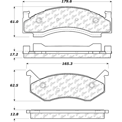 Plaquettes avant semi-métallique by CENTRIC PARTS - 102.01230 pa1