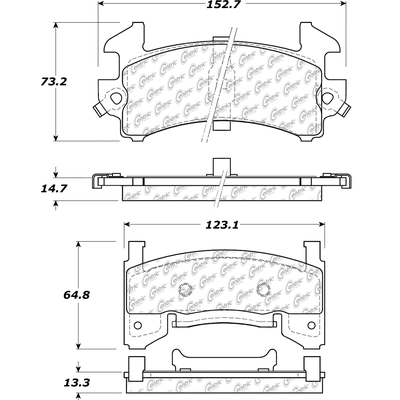 Front Semi Metallic Pads by CENTRIC PARTS - 102.01540 pa5