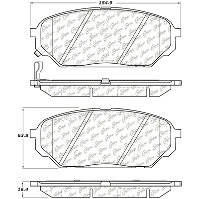 Front Semi Metallic Pads by CENTRIC PARTS - 102.13010 pa5