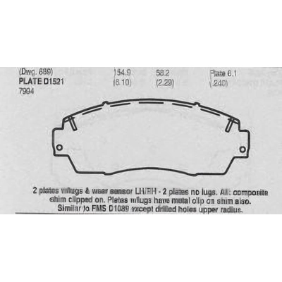 EUROROTOR - F1D1521H - Front Semi Metallic Pads pa1