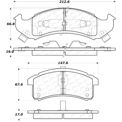 CENTRIC PARTS - 106.05050 - Front Disc Brake Pad Set pa3