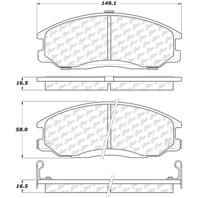 Front Severe Duty Semi Metallic Premium Pad by CENTRIC PARTS - 106.09030 pa1