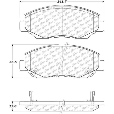 Front Severe Duty Semi Metallic Premium Pad by CENTRIC PARTS - 106.09141 pa2