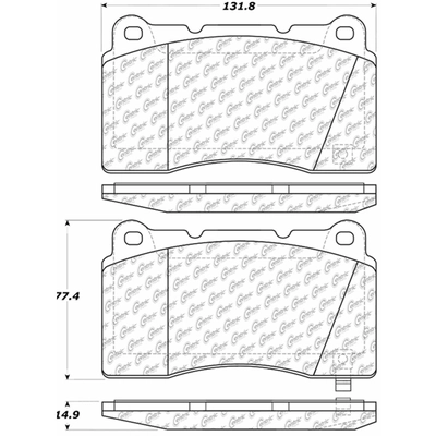 Front Severe Duty Semi Metallic Premium Pad by CENTRIC PARTS - 106.10010 pa2