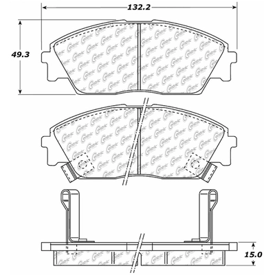 Front Super Premium Ceramic Pads by CENTRIC PARTS - 105.03730 pa1