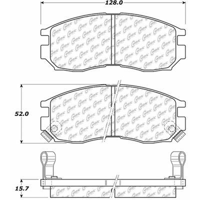 Plaquettes avant en céramique de qualité supérieur  by CENTRIC PARTS - 105.04840 pa1