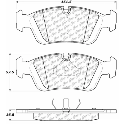 Plaquettes avant en céramique de qualité supérieur  by CENTRIC PARTS - 105.05580 pa6