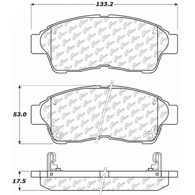 Plaquettes avant en céramique de qualité supérieur  by CENTRIC PARTS - 105.05621 pa6