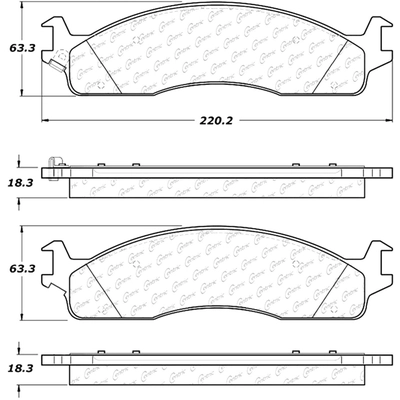 Plaquettes avant en céramique de qualité supérieur  by CENTRIC PARTS - 105.09650 pa8