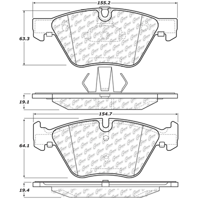 Plaquettes avant en céramique de qualité supérieur  by CENTRIC PARTS - 105.10610 pa6