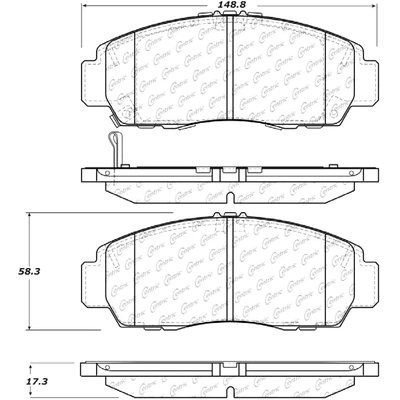 Front Super Premium Ceramic Pads by CENTRIC PARTS - 105.15060 pa11